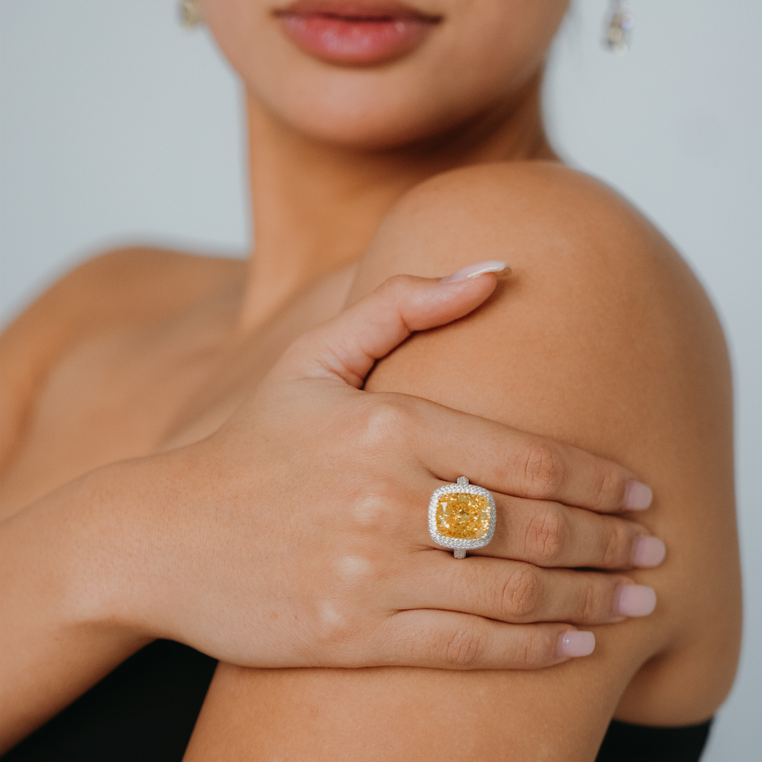Cushion Cut Ring with Halo