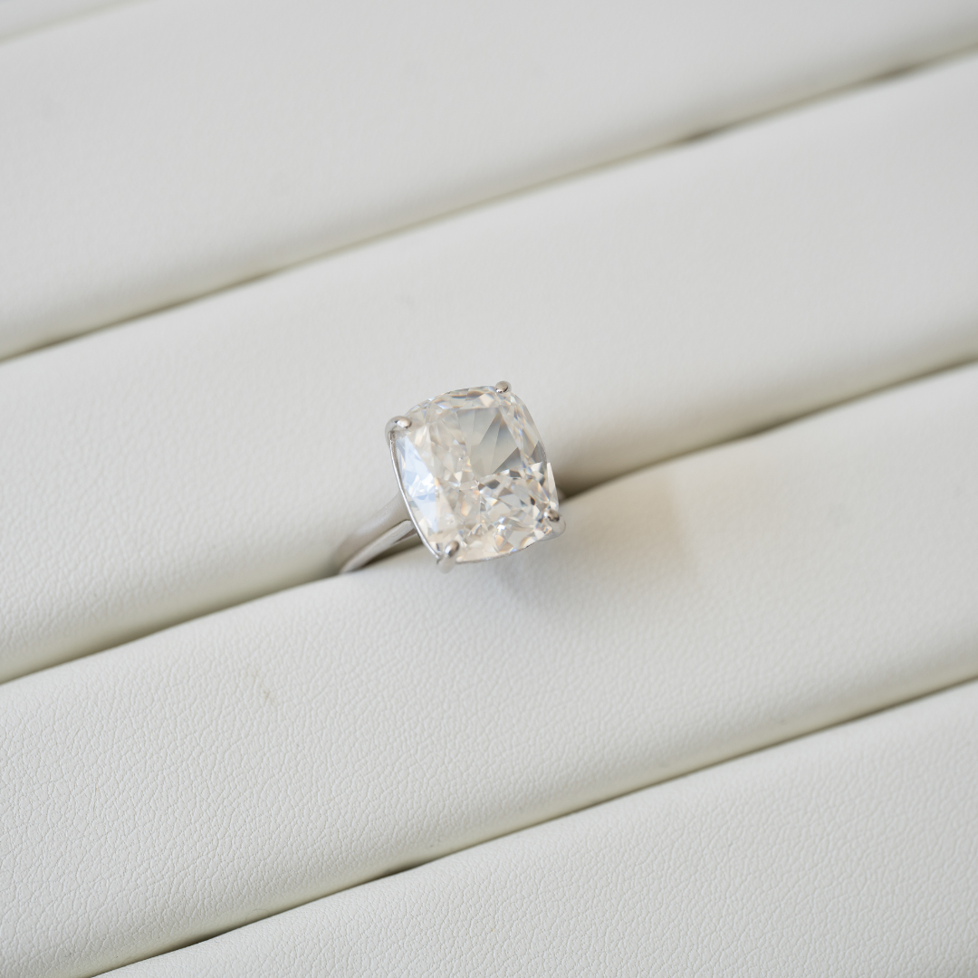 Cushion Cut Moissanite ring