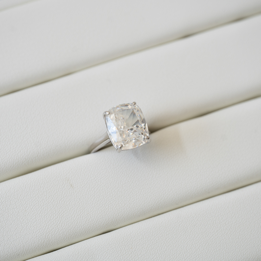 Cushion Cut Moissanite ring