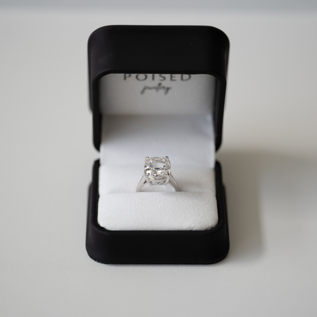 Cushion Cut Moissanite ring