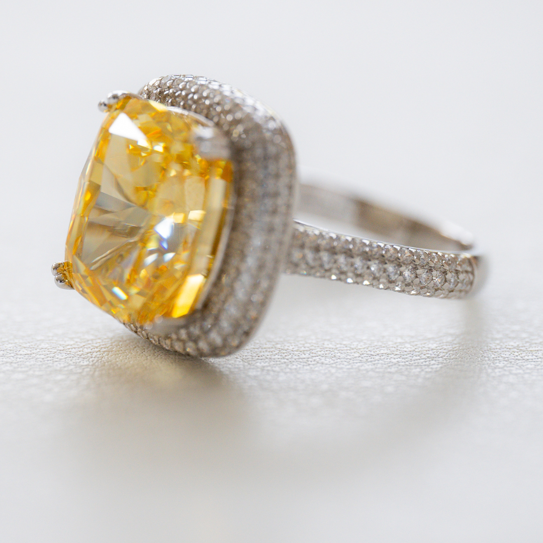 Cushion Cut Ring with Halo