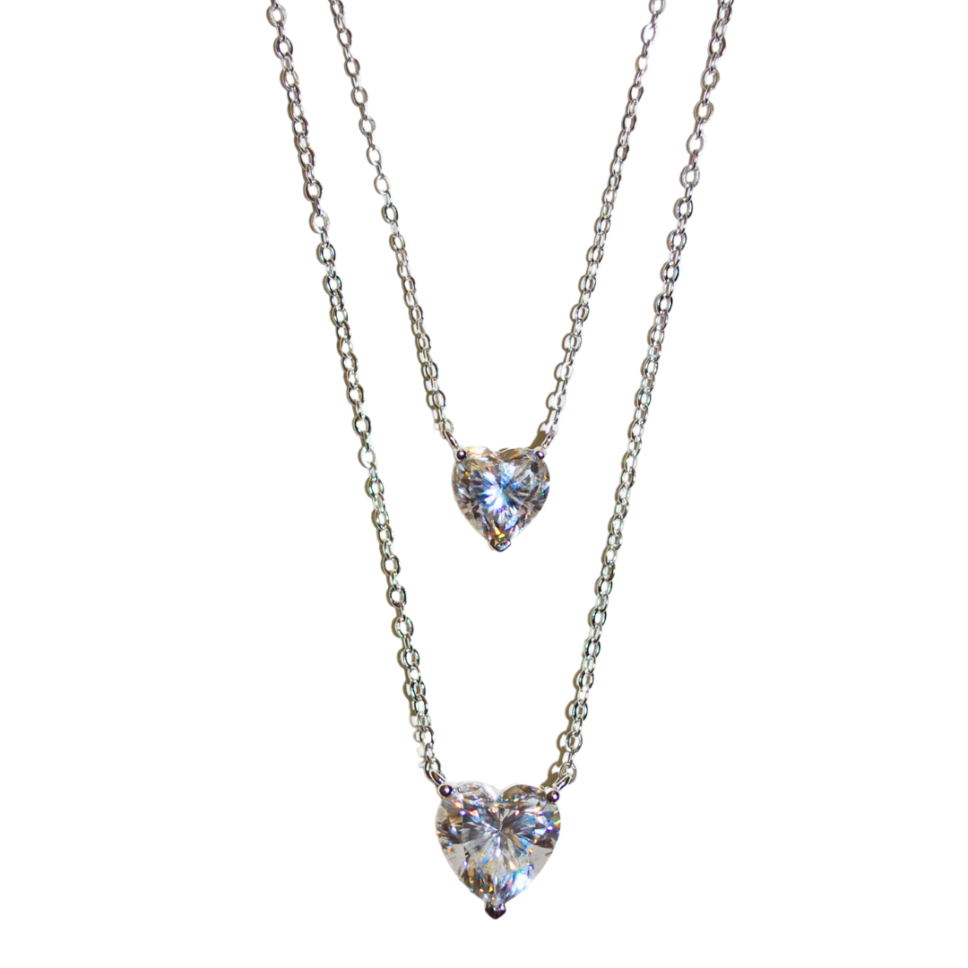 Heart Shaped Moissanite Pendant Necklace