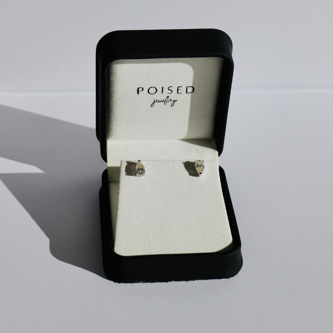 PEAR Moissanite Earrings