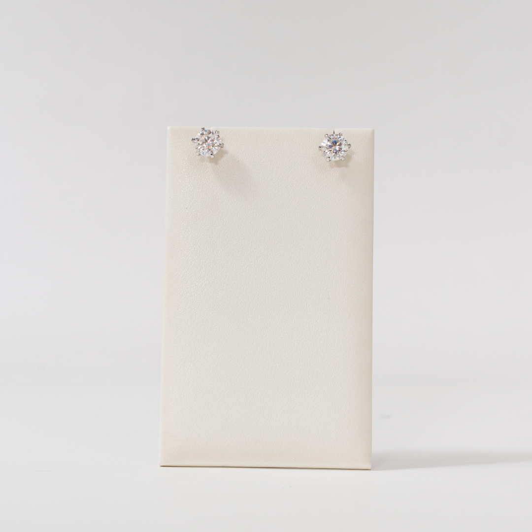ROUND BRILLIANT MOISSANITE Solitaire Earrings
