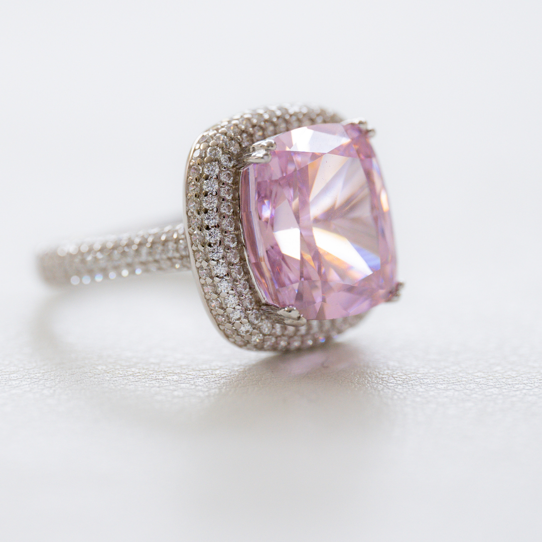 Cushion Cut Ring with Halo