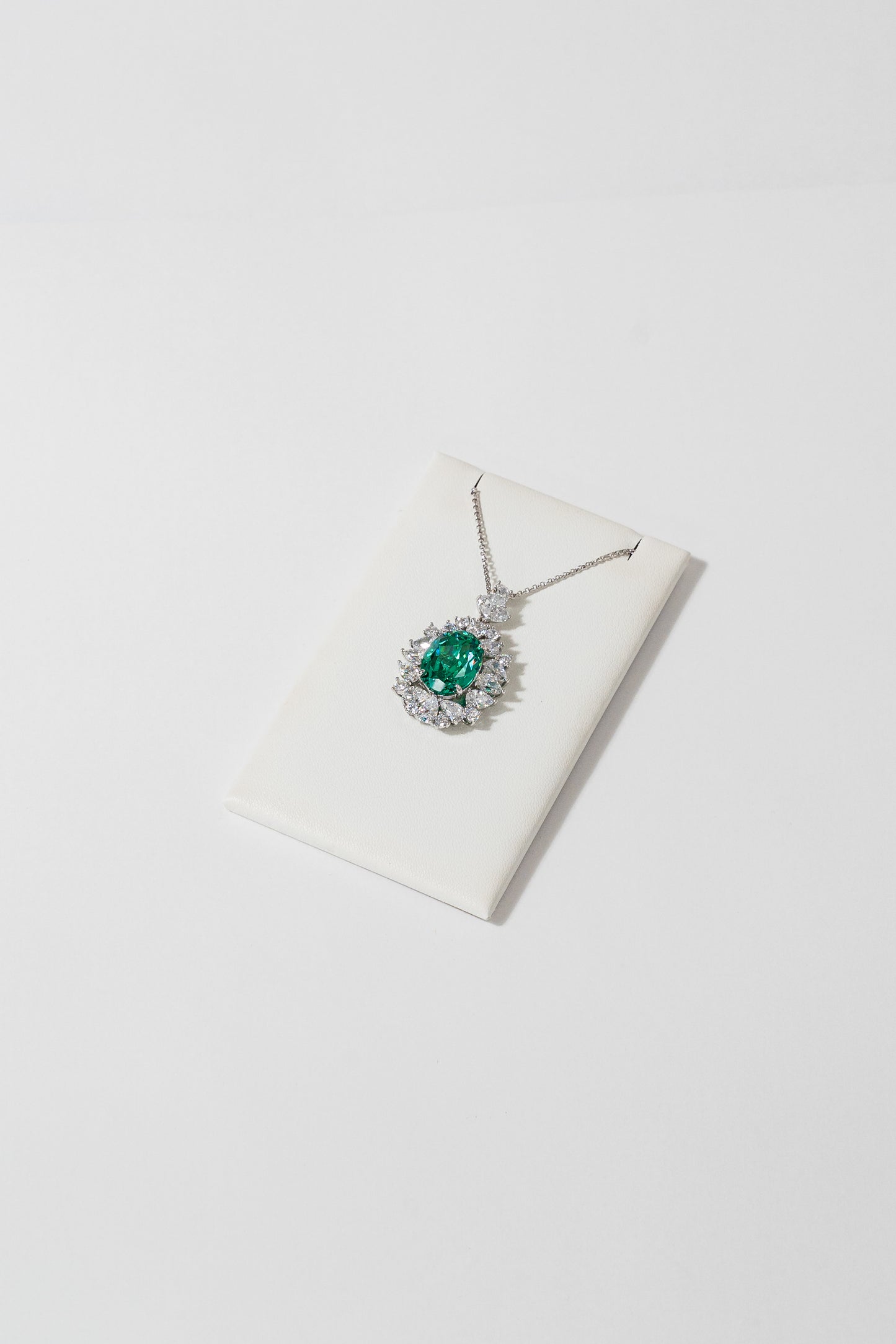 Paraiba Tourmaline Moissanite Pendant