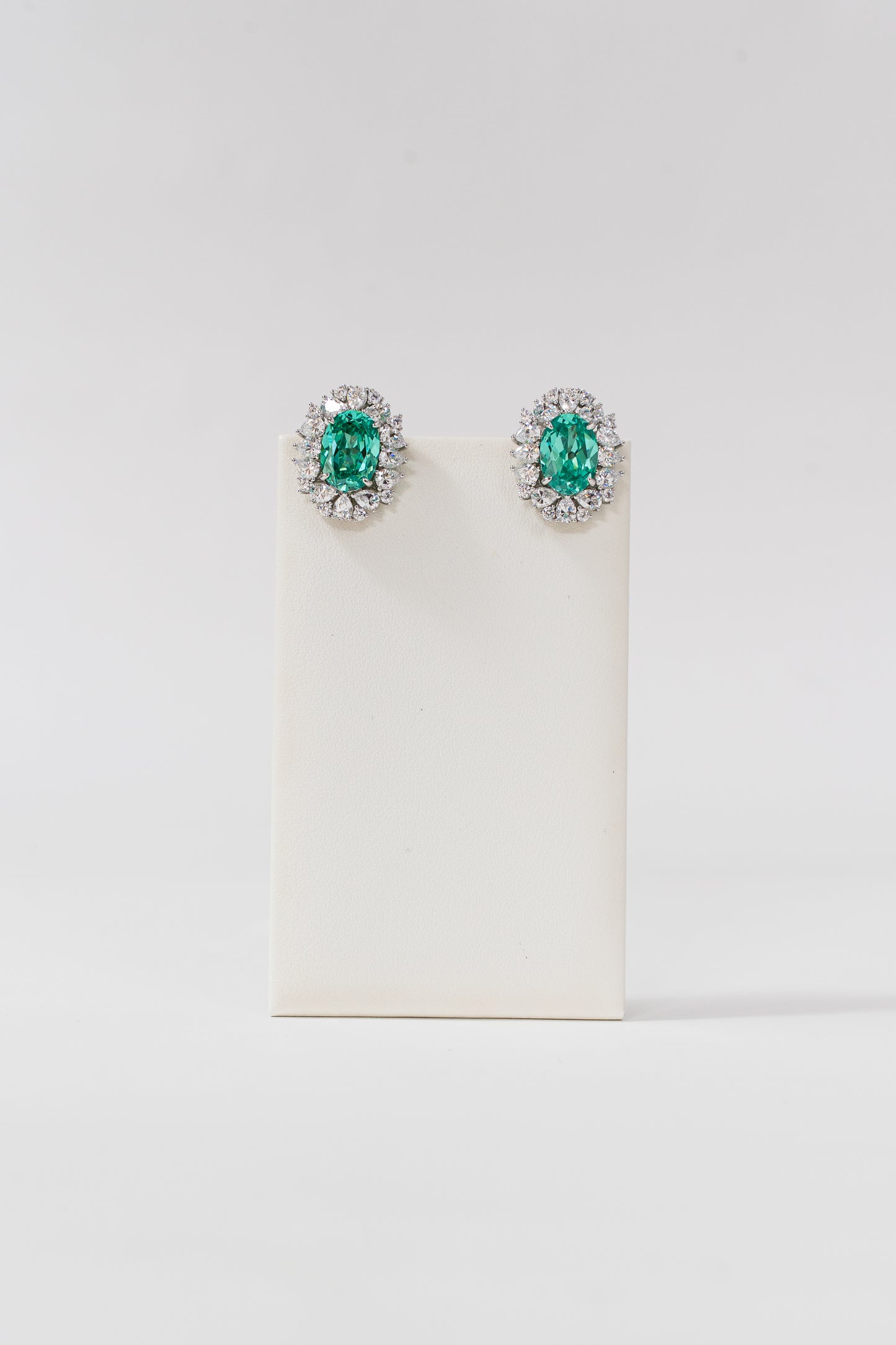 Paraiba Tourmaline Moissanite Earrings