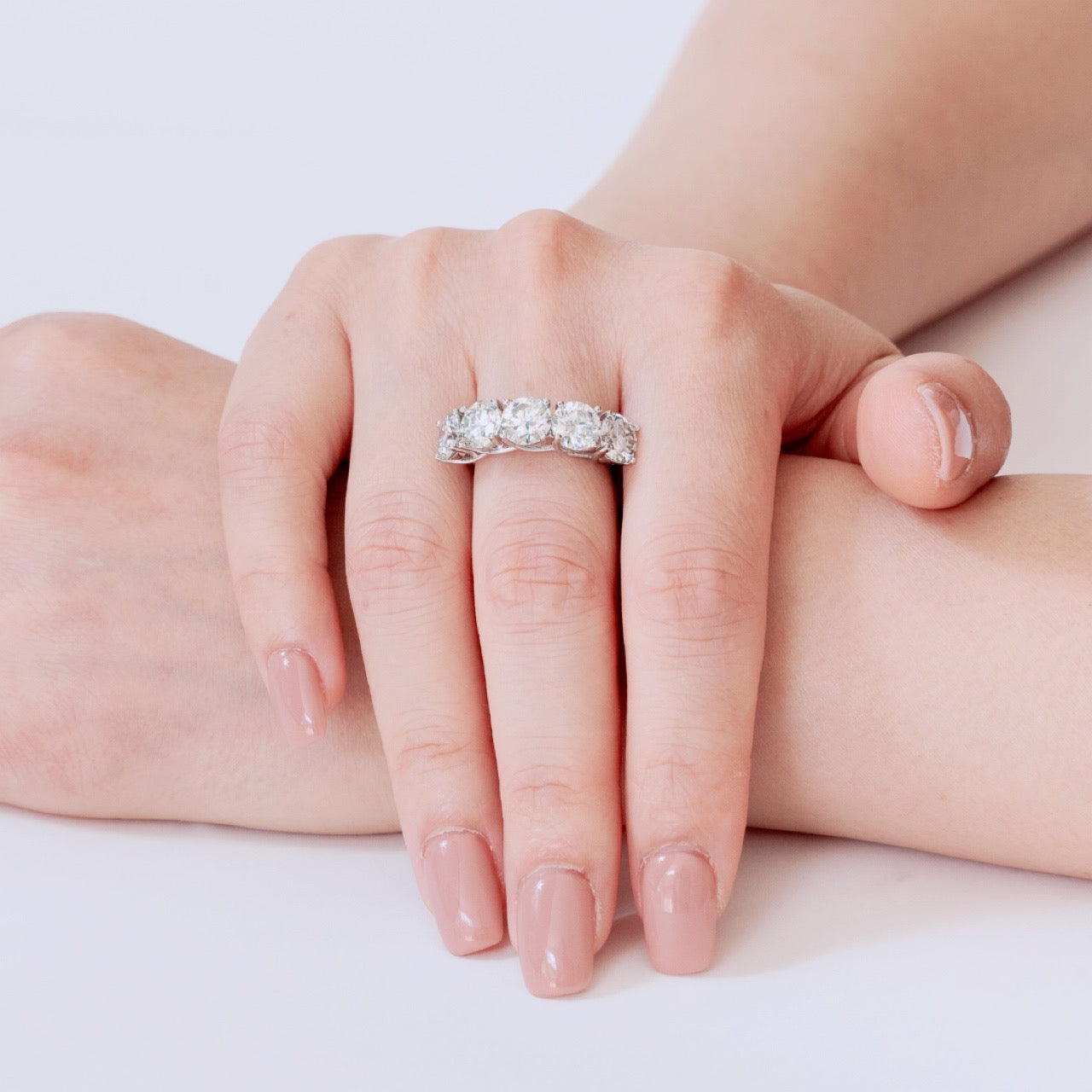 MOISSANITE Wedding Band (5 Stones)
