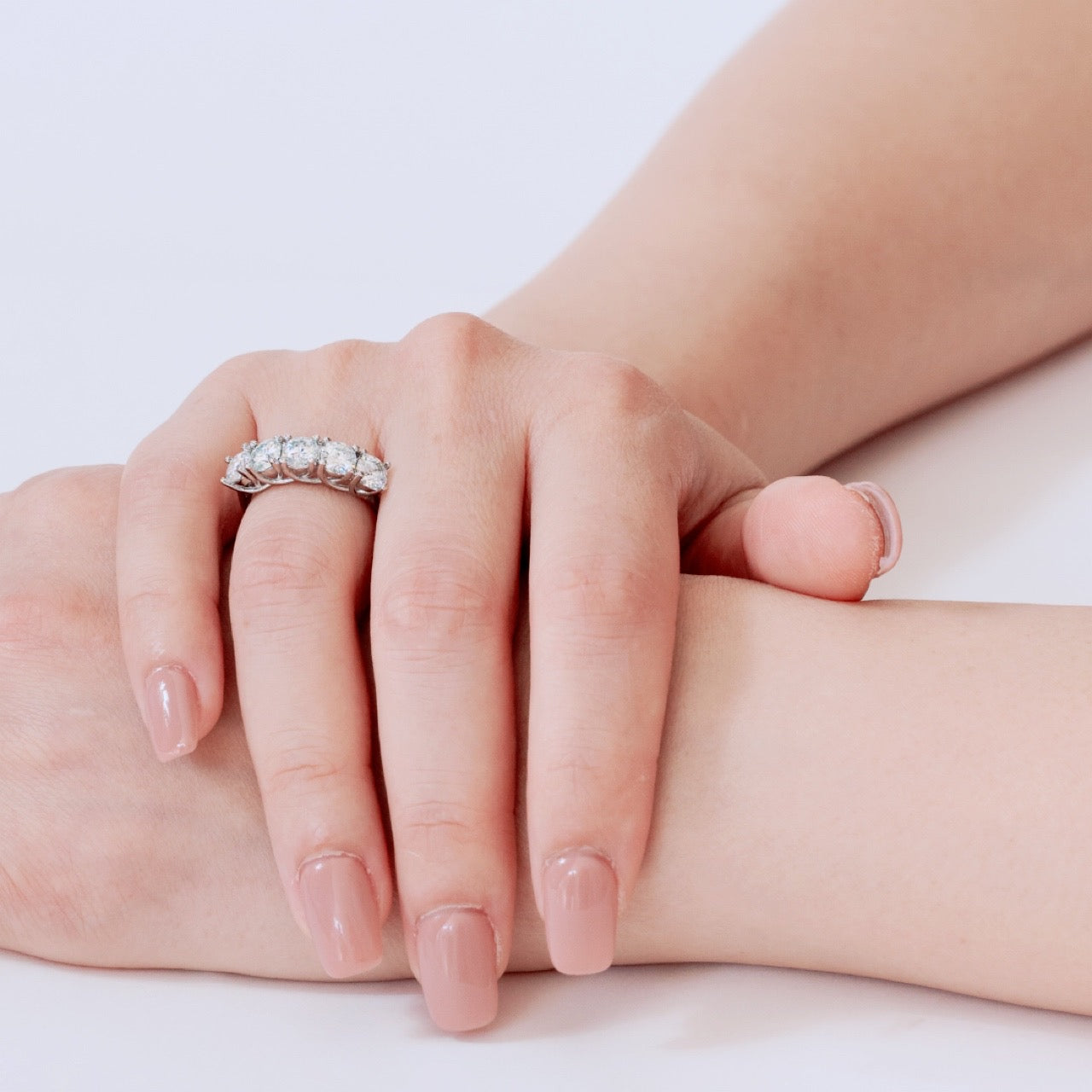 MOISSANITE Wedding Band (5 Stones)