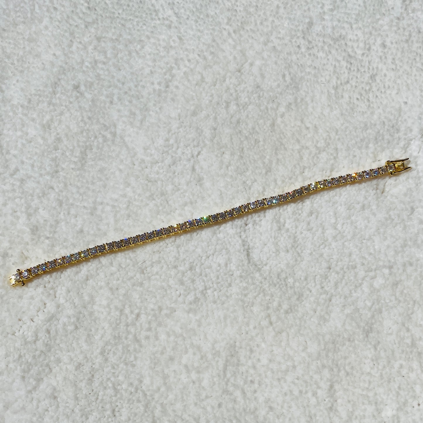 MOISSANITE Tennis Bracelet - Gold (3mm each)