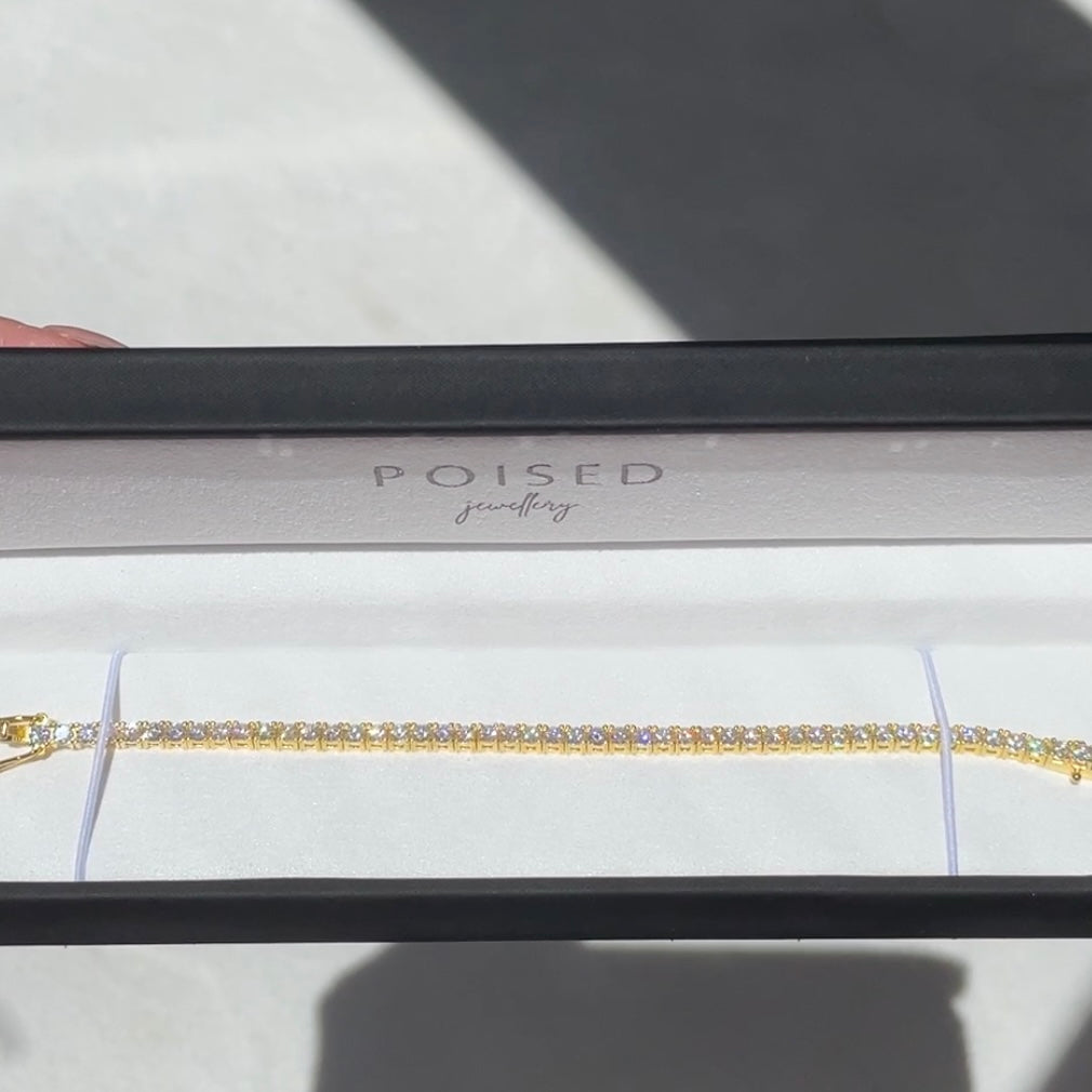 MOISSANITE Tennis Bracelet - Gold (3mm each)