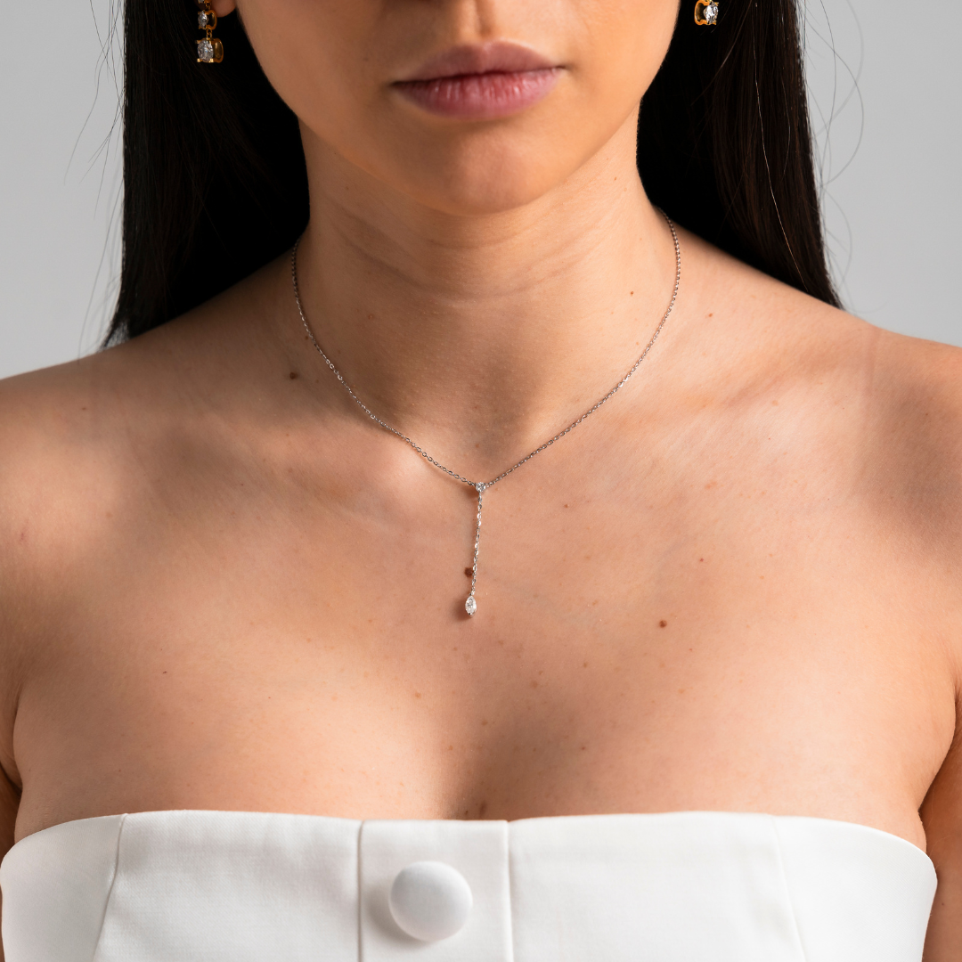 Marquise Drop Pendant Necklace