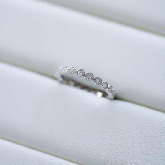MOISSANITE Wedding Band - Tennis ring
