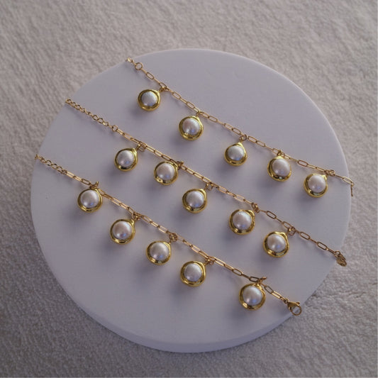 Pearl Charm Bracelet