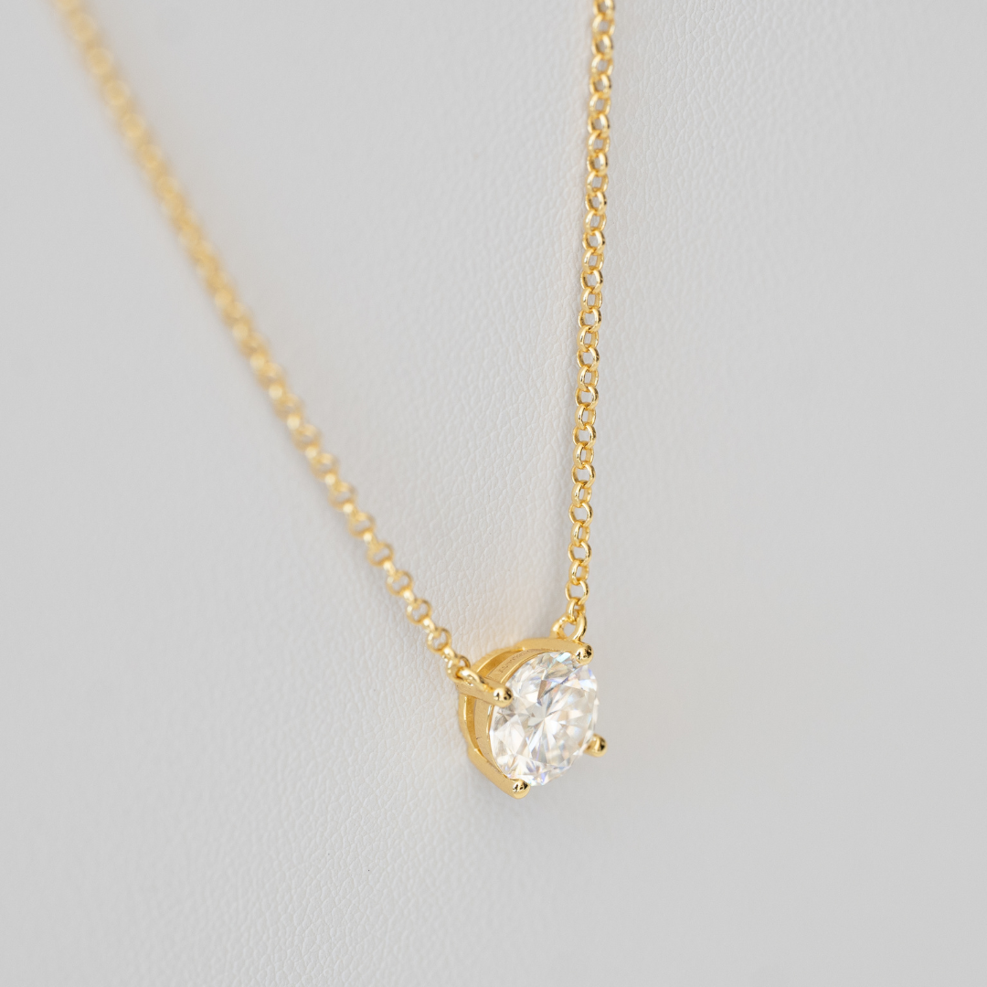 ROUND BRILLIANT MOISSANITE Pendant Necklace