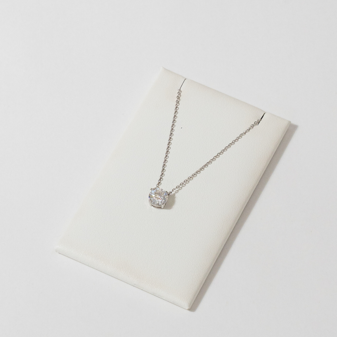 ROUND BRILLIANT MOISSANITE Pendant Necklace