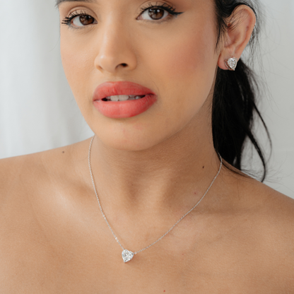 Heart Shaped Moissanite Pendant Necklace