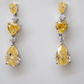 Yellow Sapphire Moissanite Drop Earrings