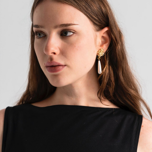 Lightweight Pearl Statement Earrings