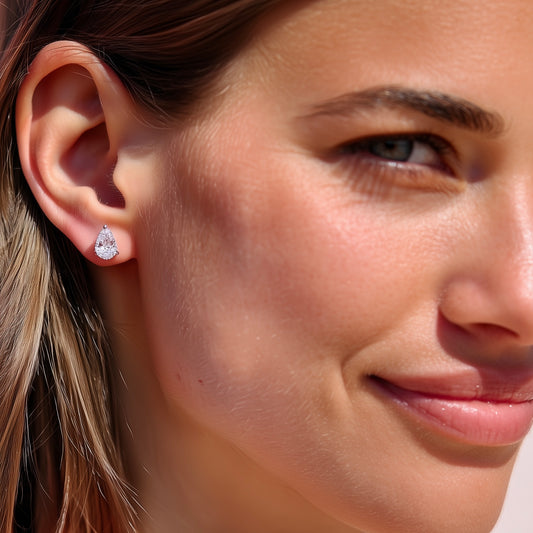 PEAR Moissanite Earrings