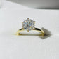 ROUND Brilliant Moissanite Solitaire Ring - Gold