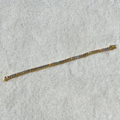 MOISSANITE Tennis Bracelet - Gold (3mm each)